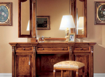 Dressing tables, hairdressing table, dresser, mirror, wood, brown, set, bedroom
