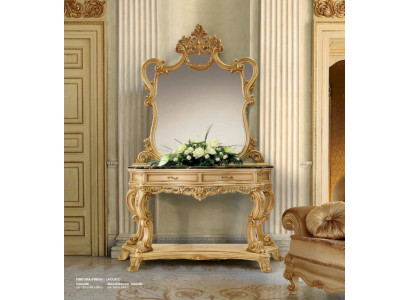 Dressing Table Mirror Console Table Set Beige Bedroom