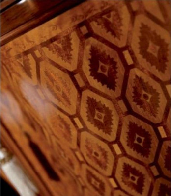 Luxury Vanity Table Mirror Dressing Table Brown Bedroom Set