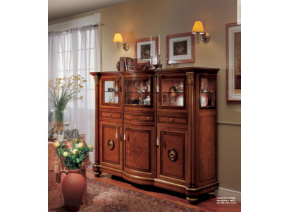 Cabinet dresser cupboards sideboard wood living room furniture brown baroque