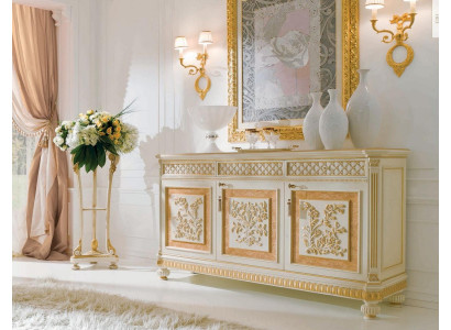 Sideboard furniture cabinet beige wood dining room dressers baroque