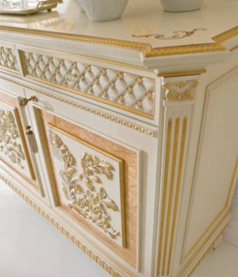 Sideboard furniture cabinet beige wood dining room dressers baroque