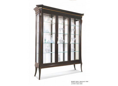 Luxury Display Cabinets Living Room Display Cabinet Wood Black Glass