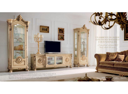 RTV lowboard TV stand sideboard wooden table beige living room baroque