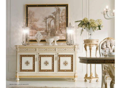 Sideboard made of wood dining room furniture cabinet luxury beige color