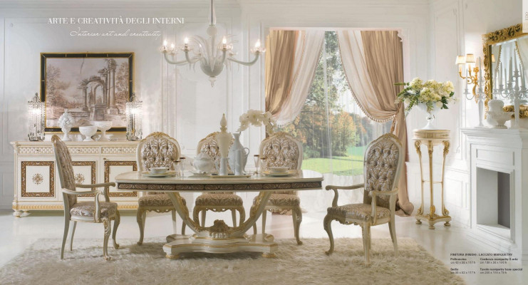 Sideboard made of wood dining room furniture cabinet luxury beige color