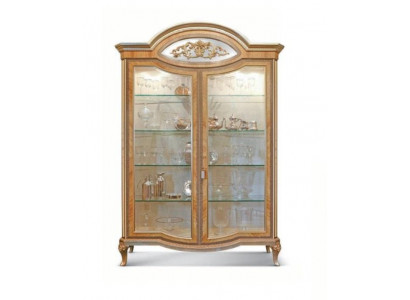 Showcase luxury cabinets display cases wooden living room furniture gold beige