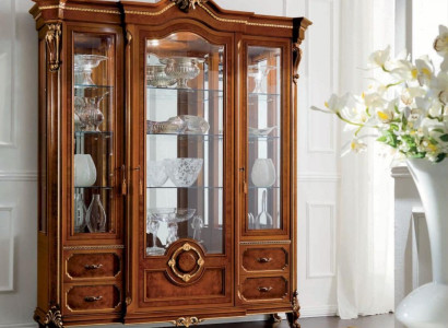 Showcase luxury cabinets display cases wood living room furniture cabinet brown