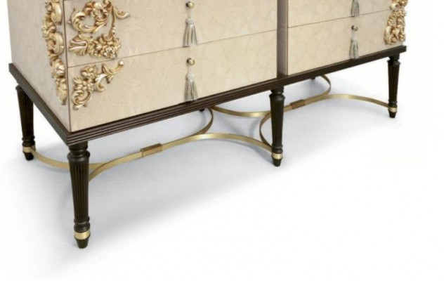 Sideboard Luxury Cabinets Dressers Bedroom Wood Beige