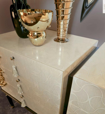 Sideboard Luxury Cabinets Dressers Bedroom Wood Beige