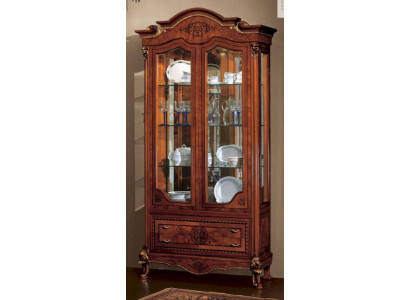 Showcase Cabinets Brown Display Cabinets Luxury Cabinet Glass Wood Living Room New