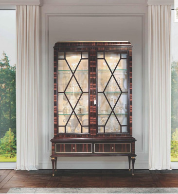 Display cabinets showcases luxury cabinet living room wood brown glass