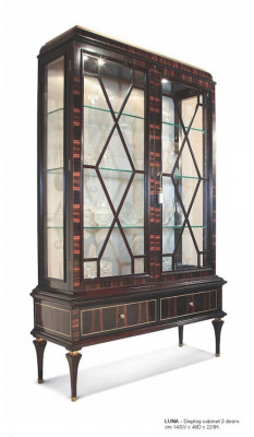 Display cabinets showcases luxury cabinet living room wood brown glass