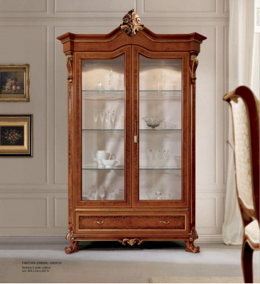 Showcase luxury cabinets display cases wood living room furniture gold baroque
