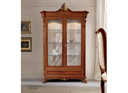 Showcase luxury cabinets display cases wood living room furniture gold baroque