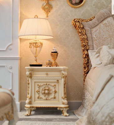 Nightstands, nightstand consoles, side table, night consoles, luxury, beige, baroque