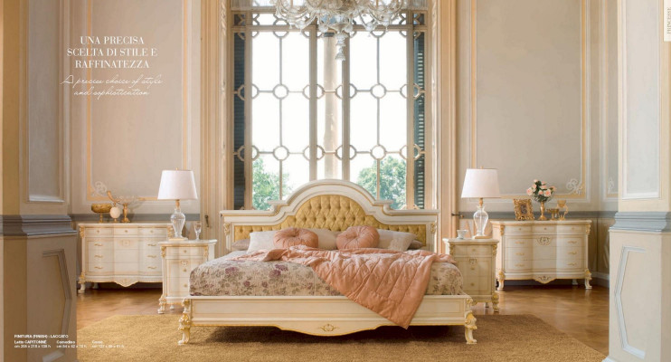 Bed Double Bed Chesterfield Luxury Fabric Bedroom Beige Beds