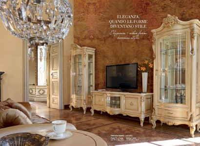 Showcase luxury cabinets wooden display cases living room furniture beige baroque