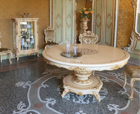 Luxury dining table dining room table dining nook table dining room wood beige round