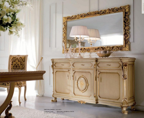 Chest Sideboard Cabinets Dressers Wood Living Room Furniture Luxury Beige Cabinet