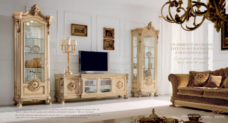 Display cabinets luxury showcases wood living room furniture gold cabinet