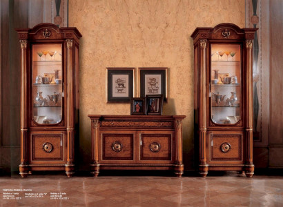 Display cabinet luxury cabinets showcases wood living room furniture glass brown