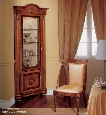 Display corner cabinets corner display case wood living room furniture brown baroque