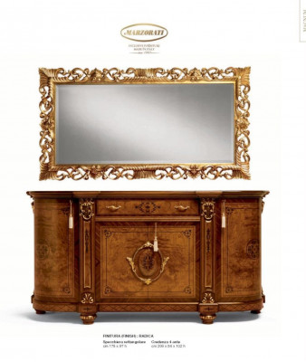 Wall mirror, luxury mirror, wood, gold, Baroque, bedroom, design, style, Marzorati