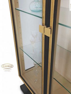 Display cabinets, showcases, luxury cabinet, living room, wood, glass, black