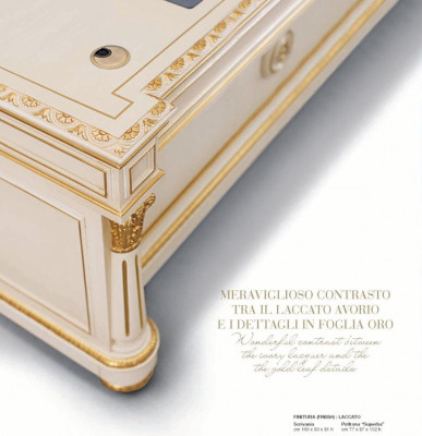 Elegant desk tables wood office office table style baroque white furniture