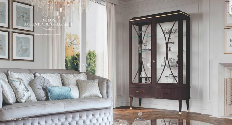 Display cabinets showcases luxury cabinet living room wood brown glass