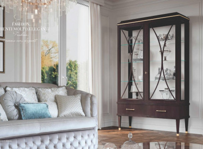 Display cabinets showcases luxury cabinet living room wood brown glass