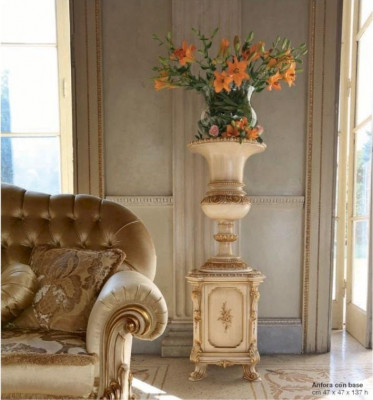 Plant stand flower pedestal hanging flower basket