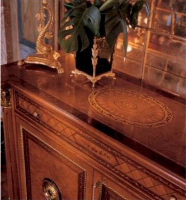 Sideboard dresser wood living room furniture cabinet luxury brown