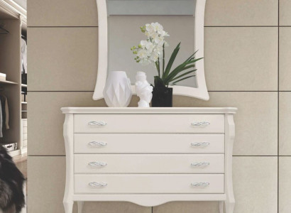 Set dresser mirror sideboard cabinets bedroom white luxury