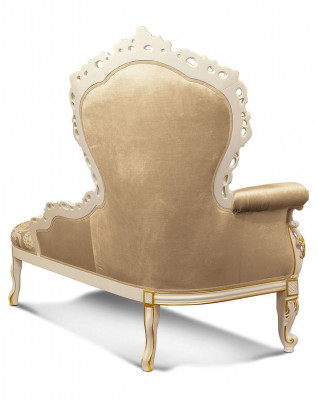 Chaise lounge chaise Chesterfield couch beige lounge seat upholstery