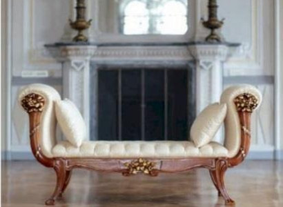 Chaise lounge chair chaise fabric couch baroque luxury beige upholstery brown