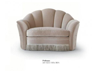 Luxury Armchair 1-Seater Club Chair Fabric Living Room Grey Modern