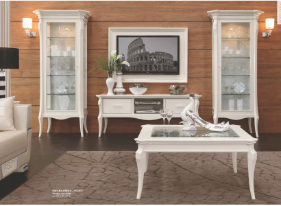 TV stand sideboard RTV lowboard table wood white living room sideboard