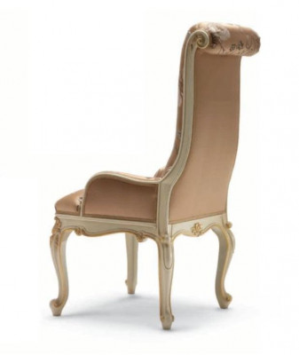 Luxury dining room chair armchair dining armchair seats chairs wood fabric beige seat