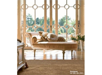 Chaise lounge chair chaise fabric couch baroque luxury beige upholstery club