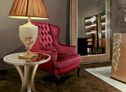 Armchair Luxury Seat 1 Fabric Red Chesterfield Living Room Furniture