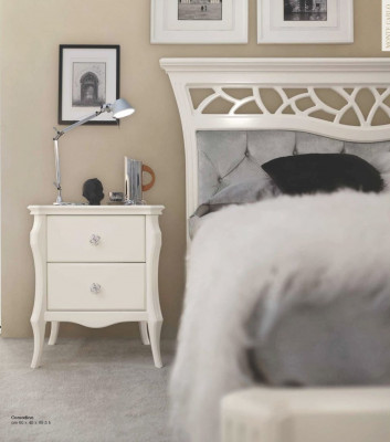 Bedside table nightstand console table wood bedroom white new
