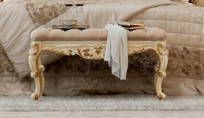 Luxury Ottoman Chesterfield Side Ottoman Upholstered Bench Bedroom
