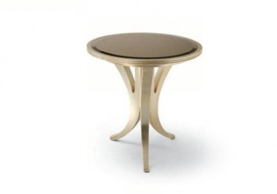 Side table coffee table round wood table living room furniture beige