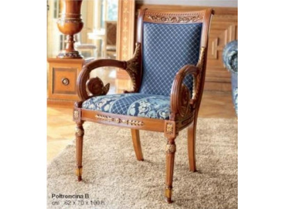 Dining room chair, chair, dining room armchair, luxury chair, fabric, blue