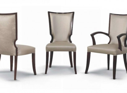 Chair without armrests dining chair kitchen chair wood fabric gray
