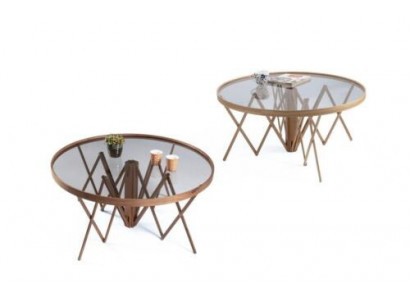 Designer living room set 2x round coffee tables luxury furniture