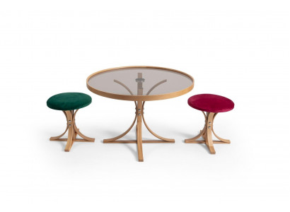 Living Room Set Coffee Table 2x Stool Luxury Furniture Table Coffee Modern