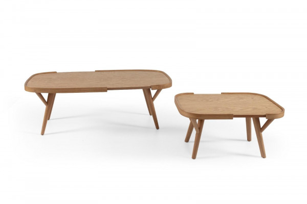 Living Room Set 2 pcs 2x Coffee Tables Designer Furniture Modern Complete Wood